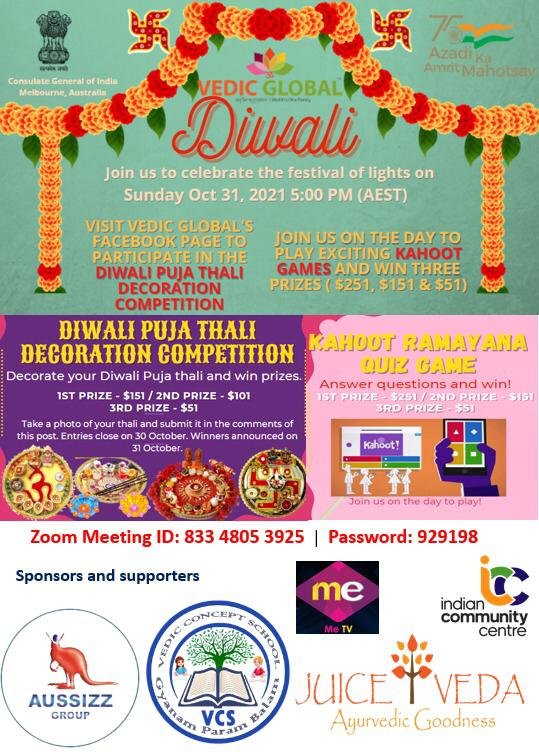 Vedic Global’s Virtual Deepawali Celebrations